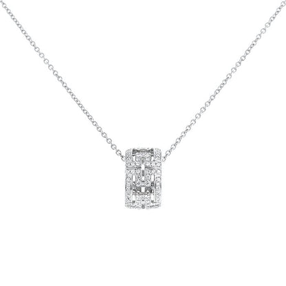 [Luxe]PARENTESI NECKLACE SILVER DIAMOND