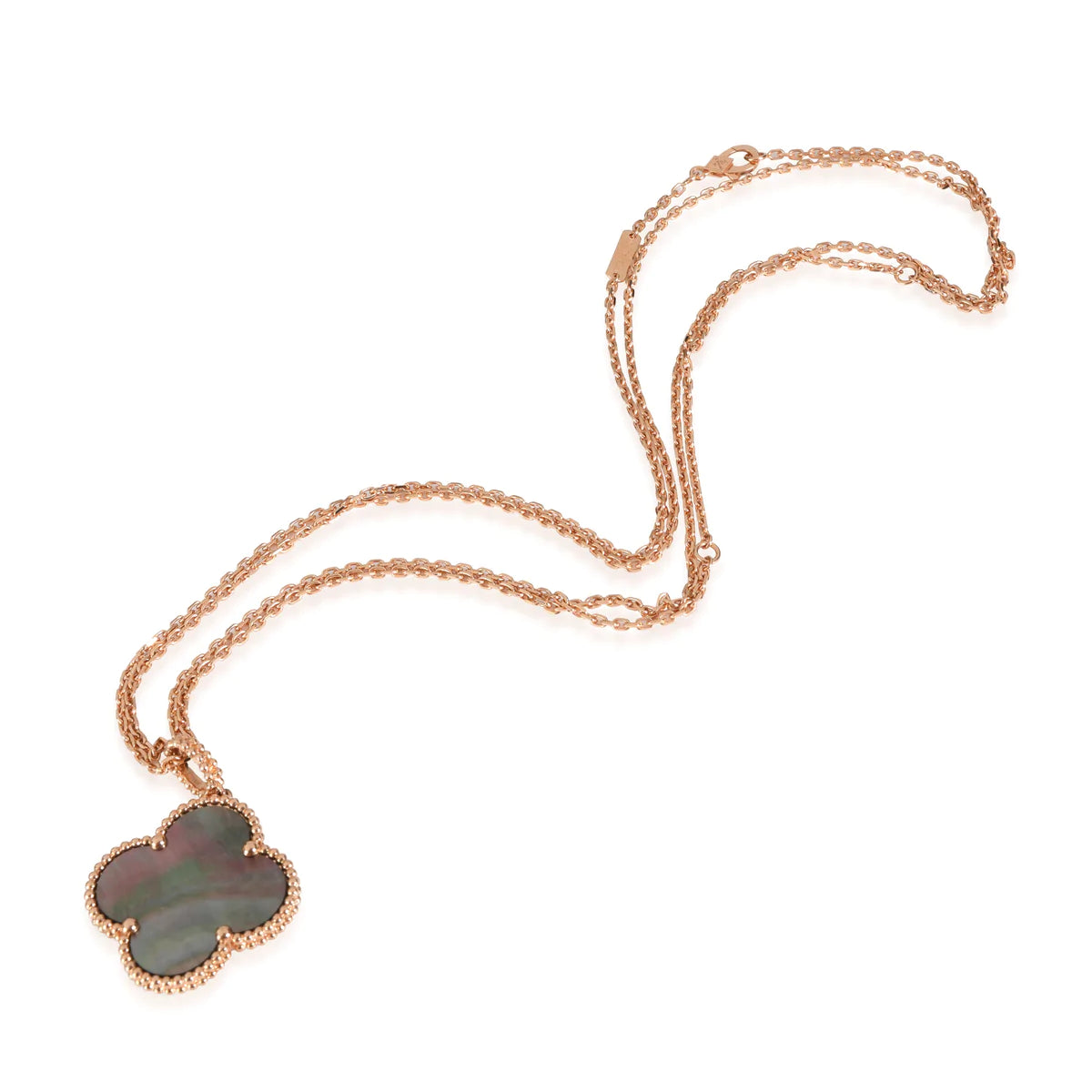 [Luxe]CLOVER 25MM GOLD DARK MOP BIG CLOVER NECKLACE