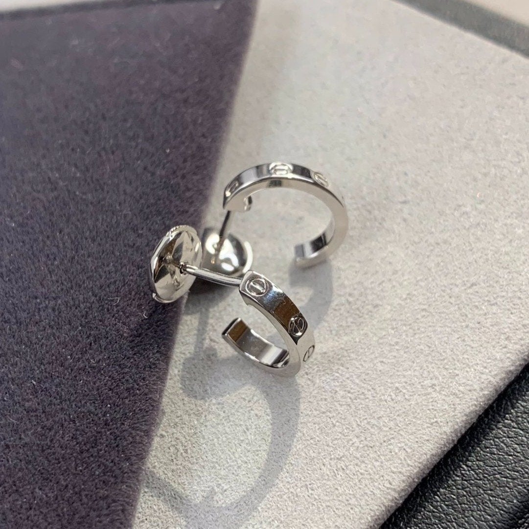 [Luxe]LOVE EARRINGS 2.65MM SILVER