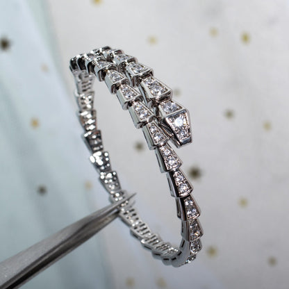 [Luxe]SERPENTI BRACELET 6MM SILVER DIAMOND