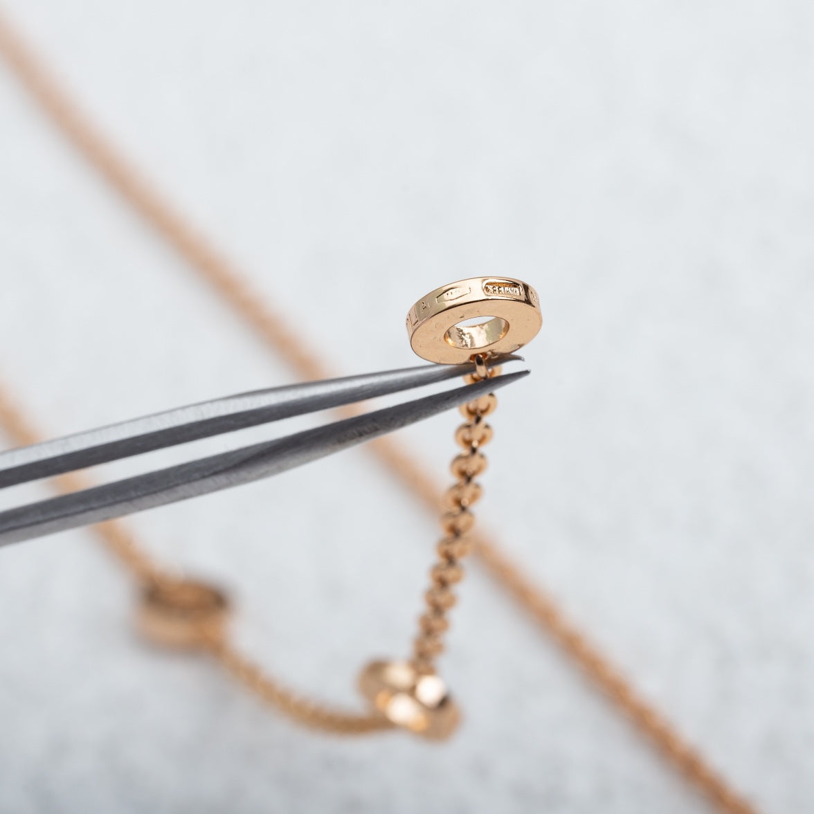 [Luxe]PARENTESI NECKLACE PINK GOLD