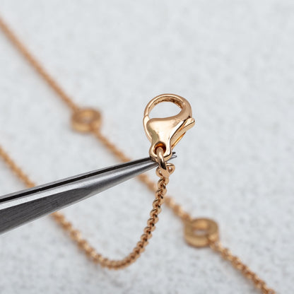 [Luxe]PARENTESI NECKLACE PINK GOLD DIAMOND