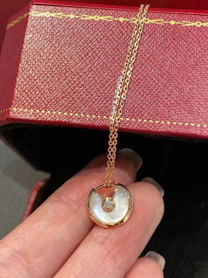 [Luxe]AMULETTE ROSE GOLD MOP NECKLACE