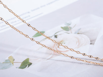 [Luxe]ECHAPPEE NECKLACE PINK GOLD