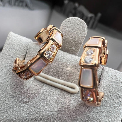 [Luxe]SERPENTI MOP PINK GOLD EARRINGS