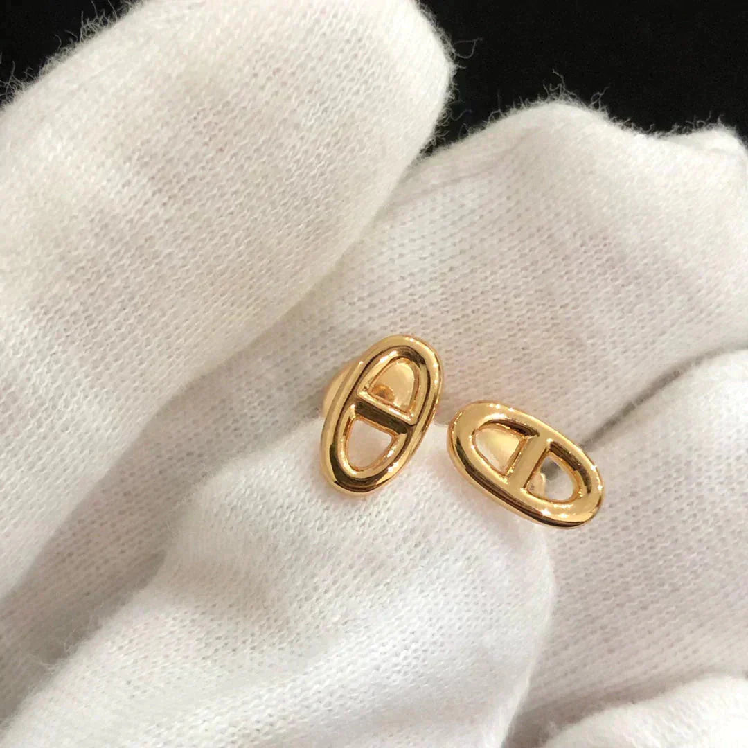 [Luxe]CHAINE SMALL EARRINGS GOLD AND SILVER