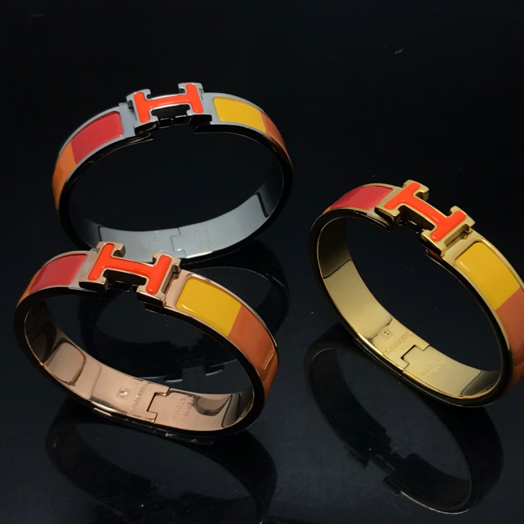 [Luxe]H BRACELET ORANGE RAINBOW CERAMIC