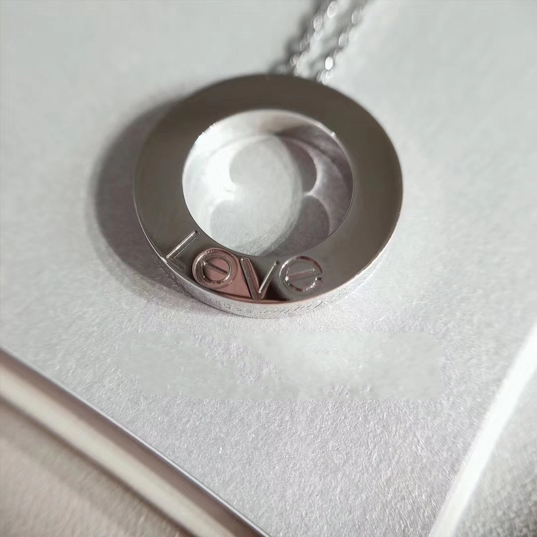 [Luxe]LOVE NECKLACE ADJUSTABLE SILVER