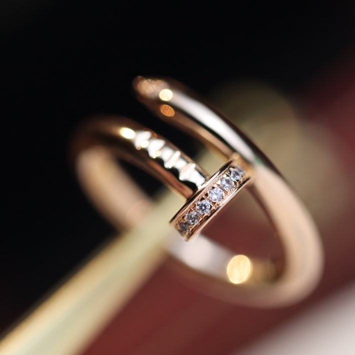 [Luxe]JUSTE RING 2.65MM PINK GOLD DIAMOND