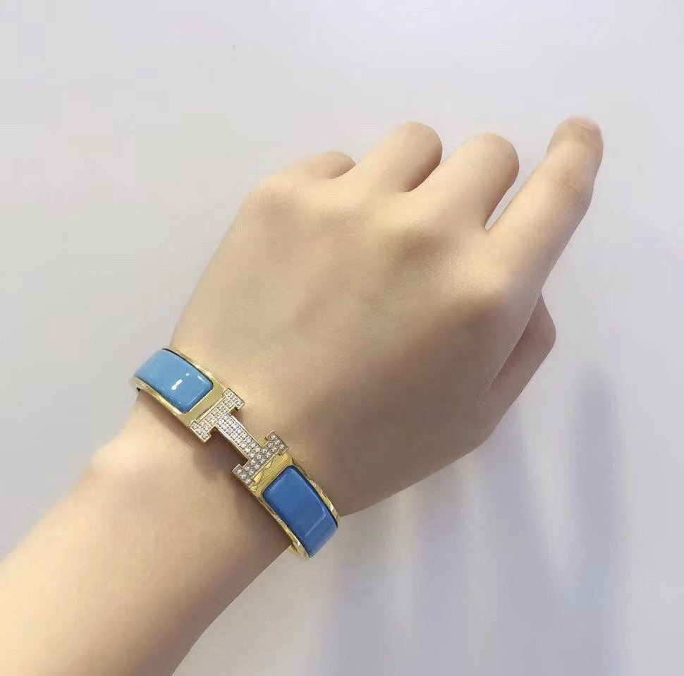 [Luxe]H CLOUD BLUE BRACELET GOLD DIAMOND