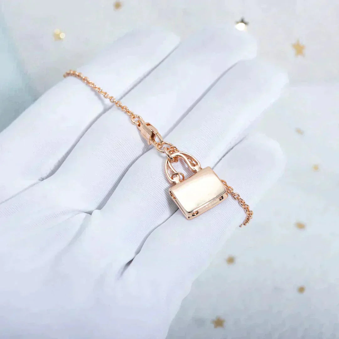 [Luxe]AMULETTE PEDANT ROSE GOLD NECKLACE