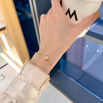 [Luxe]STAR 1 DIAMOND PINK GOLD BRACELET