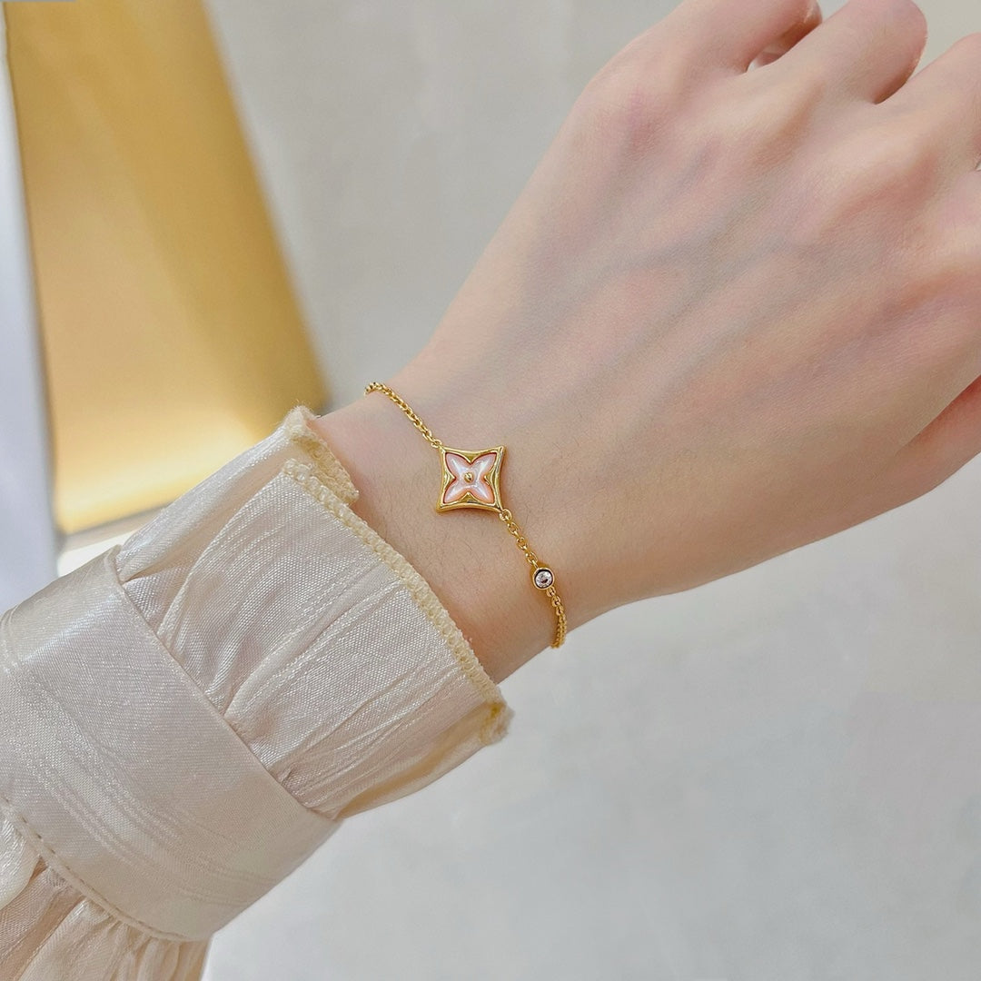 [Luxe]STAR 1 DIAMOND PINK GOLD BRACELET