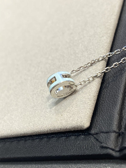 [Luxe]POP H LIGHT BLUE NECKLACE