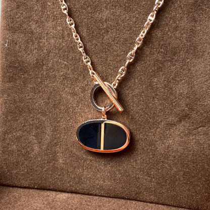 [Luxe]CHAINE VERSO BLACK CERAMIC NECKLACE