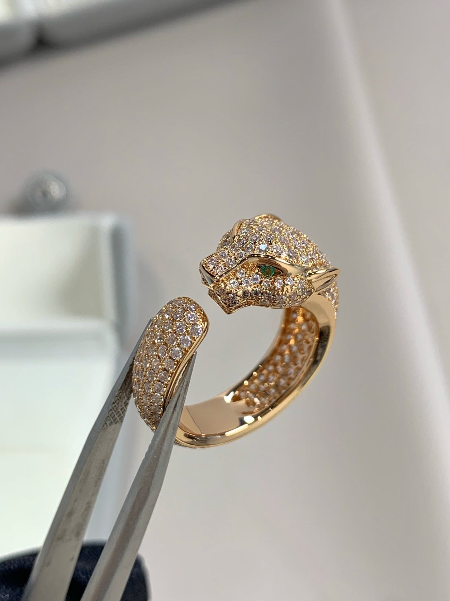 [Luxe]PANTHERE PINK GOLD DIAMOND RING