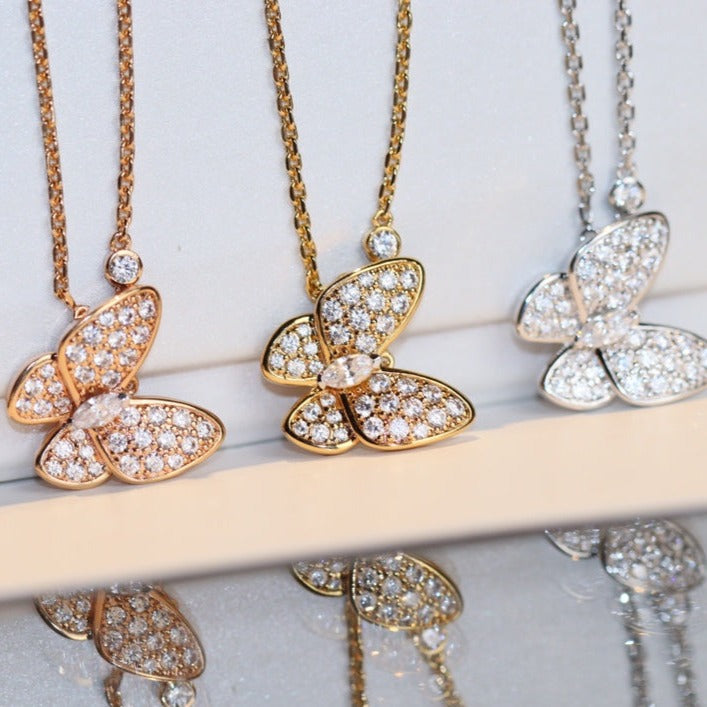 [Luxe]BUTTERFLY DIAMOND NECKLACE