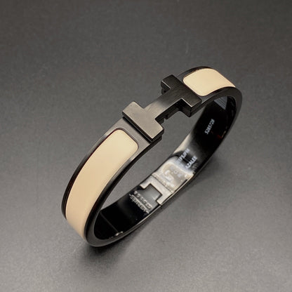 [Luxe]H BRACELET 12MM BLACK BEIGE CERAMIC