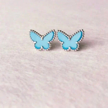 [Luxe]BUTTERFLY TURQUOISE EARRINGS SILVER