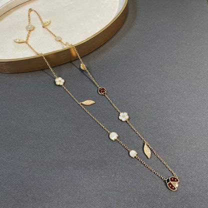 [Luxe]LUCKY SPRING 15 MOTIFS GOLD NECKLACE