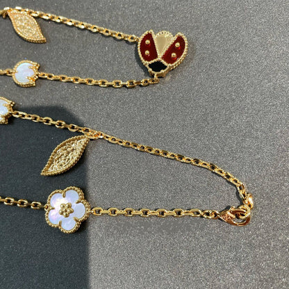 [Luxe]LUCKY SPRING 15 MOTIFS GOLD NECKLACE