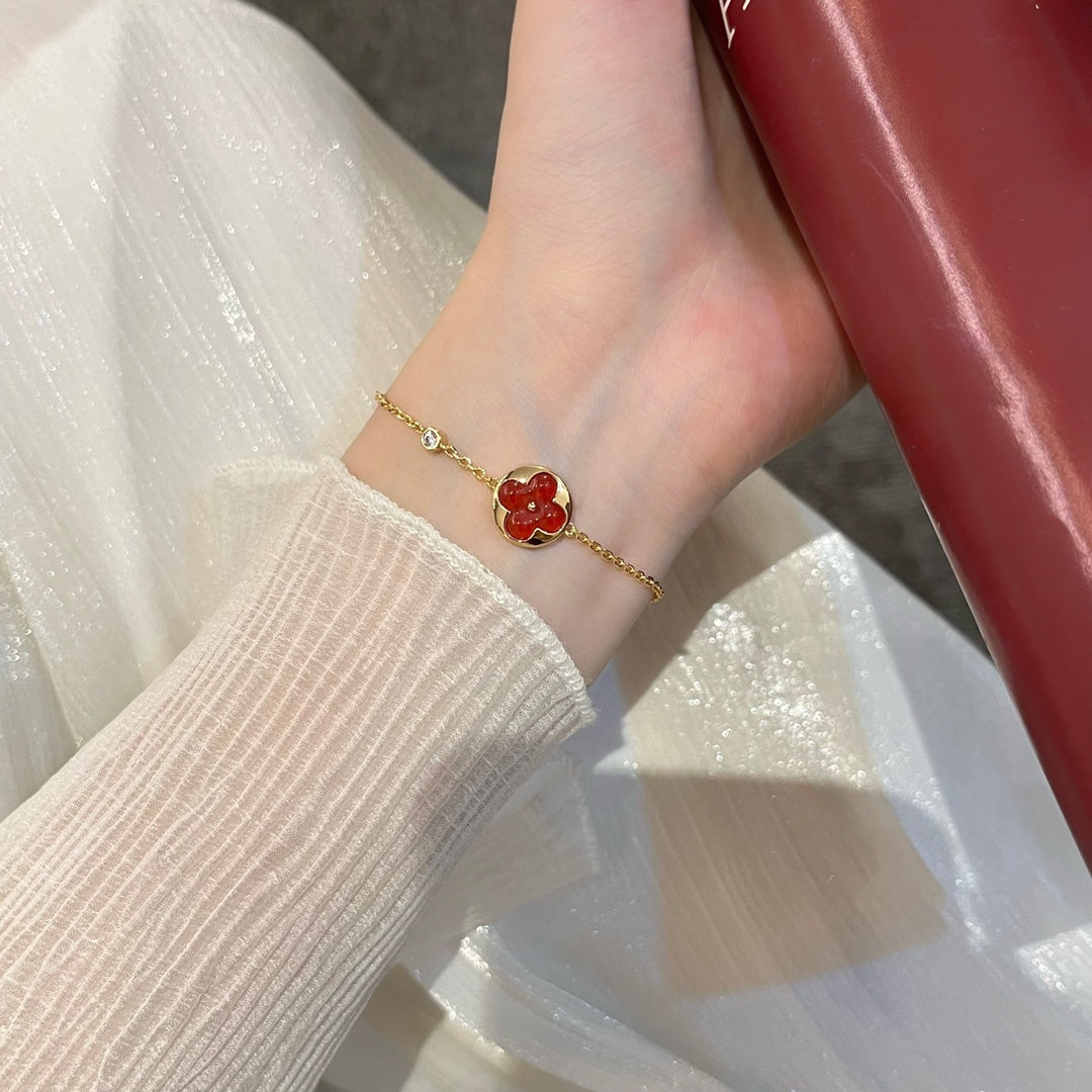 [Luxe]SUN PEDANT CARNELIAN BRACELET