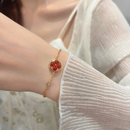 [Luxe]SUN PEDANT CARNELIAN BRACELET