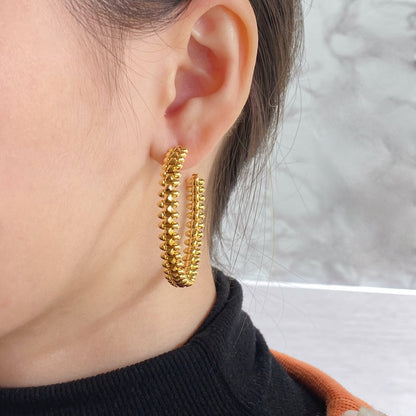 [Luxe]CLASH HOOP EARRINGS