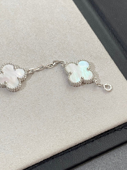 [Luxe]CLOVER SILVER MOP 5 MOTIF BRACELET