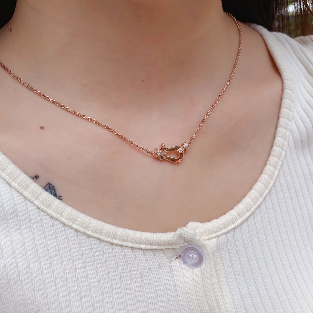 [Luxe]FORCE 10 PINK GOLD DIAMOND NECKLACE