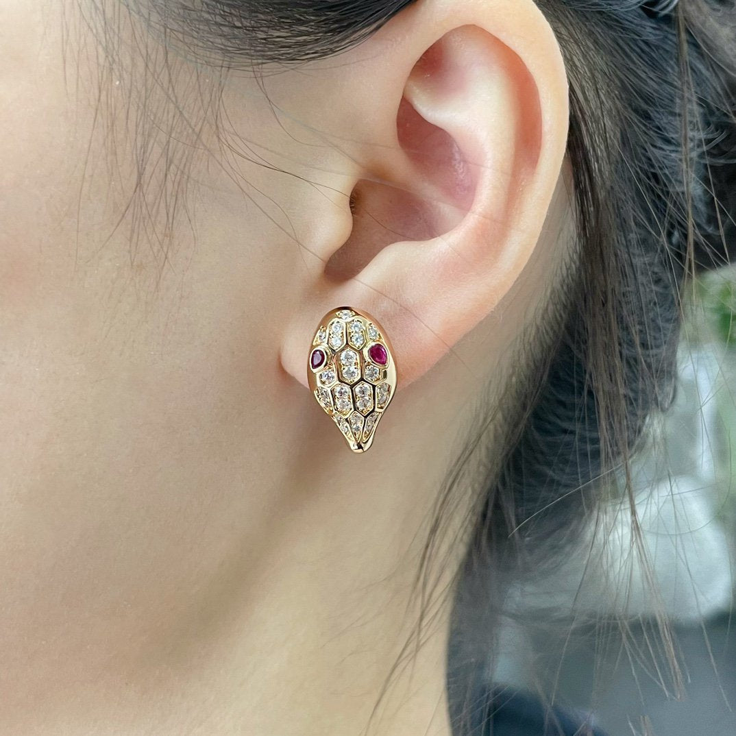 [Luxe]SERPENT DIAMOND STUD EARRINGS