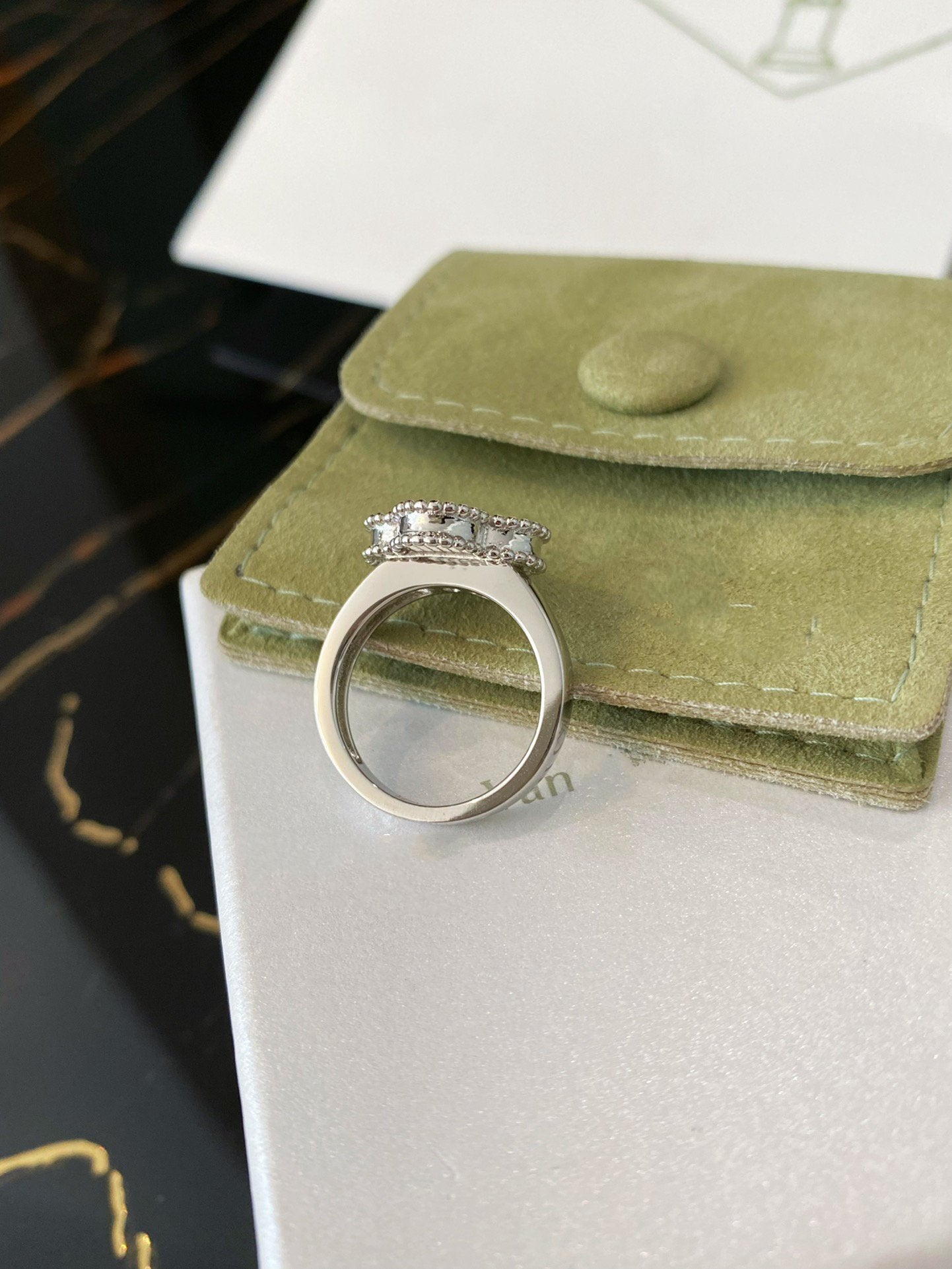 [Luxe]CLOVER SILVER RING