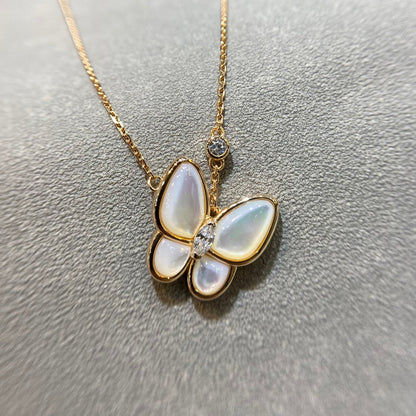 [Luxe]BUTTERFLY MOP DIAMOND NECKLACE