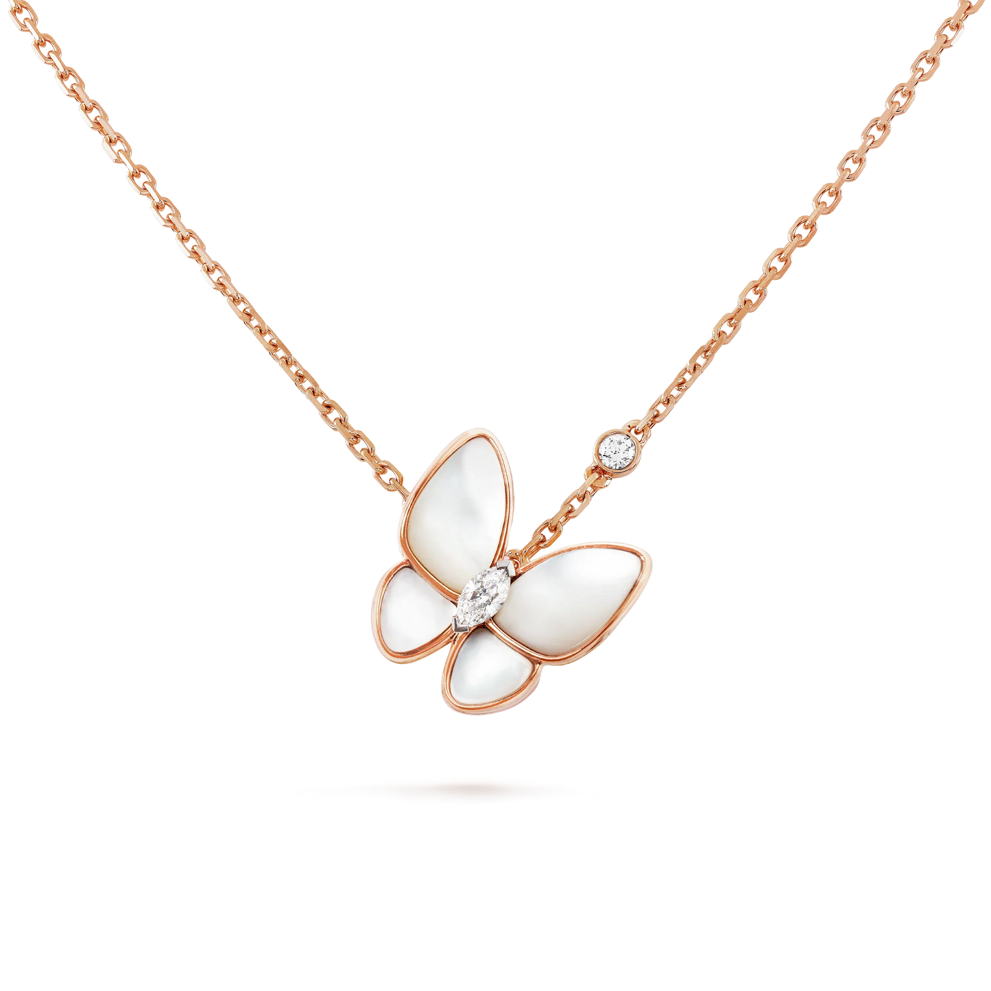 [Luxe]BUTTERFLY MOP DIAMOND NECKLACE