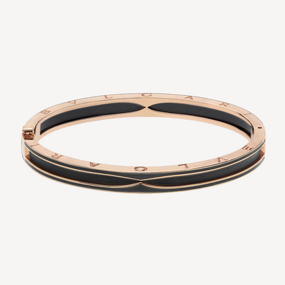 [Luxe]ZERO 1 PINK GOLD WITH MATTE BLACK CERAMIC BRACELET