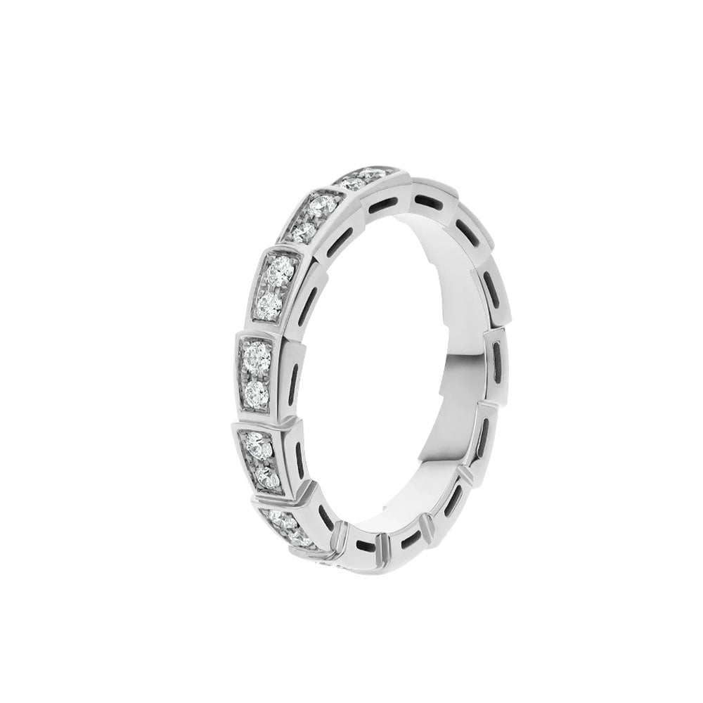 [Luxe]SERPENTI RING SILVER DIAMOND PAVED 3MM