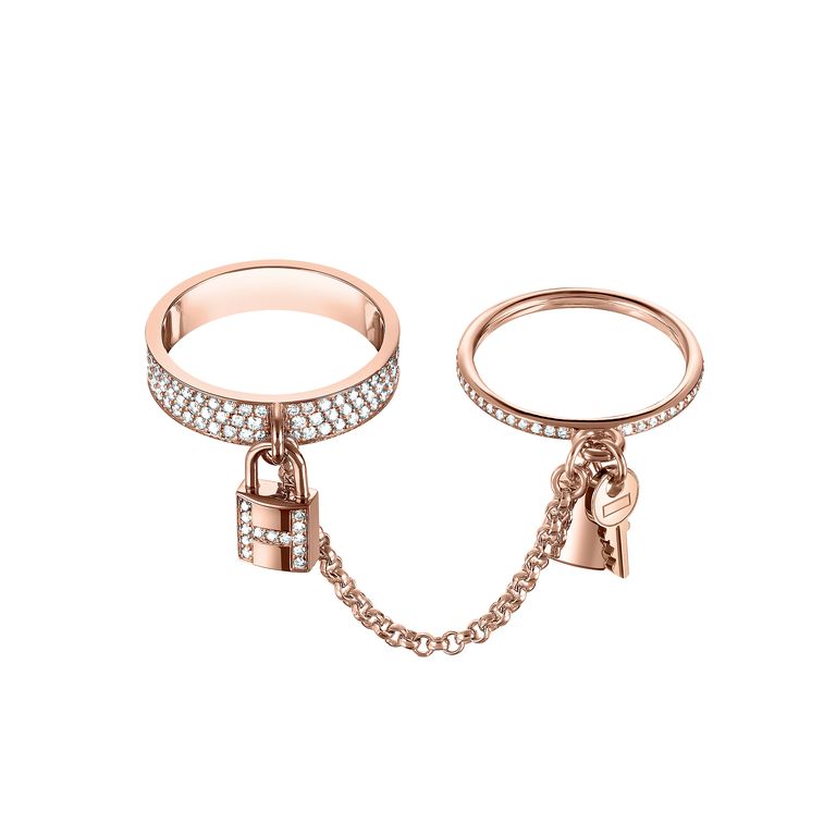 [Luxe]HM KELLY CLOCHETTE DOUBLE RING IN  WITH DIAMONDS