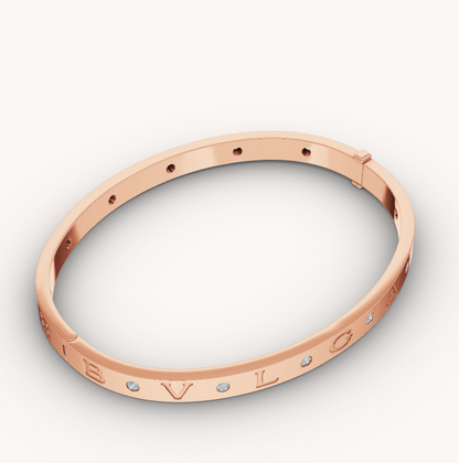 [Luxe]ZERO 1 PINK GOLD 12 DIAMONDS BRACELET