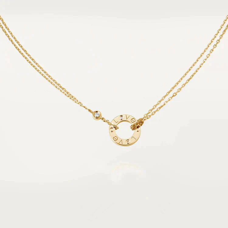 [Luxe]LOVE NECKLACE 16MM 2 DIAMONDS