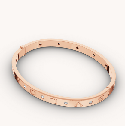 [Luxe]ZERO 1 PINK GOLD 12 DIAMONDS BRACELET