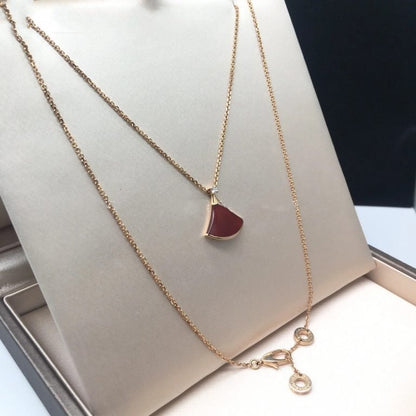 [Luxe]DREAM NECKLACE CARNELIAN 1 DIAMOND