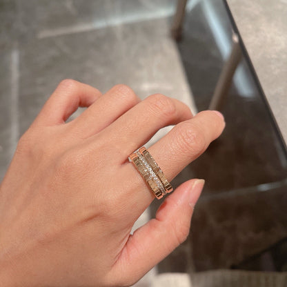 [Luxe]ICE CUBE RING WITH DIAMONDS