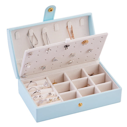 EXQUISITE PU LEATHER PORTABLE JEWELRY BOX