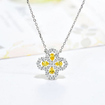 [Luxe]LOOP NECKLACE FULL MOTIF DIAMOND 16MM MULTIPLE COLORS