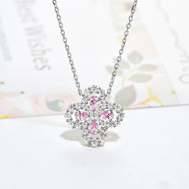 [Luxe]LOOP NECKLACE FULL MOTIF DIAMOND 16MM MULTIPLE COLORS