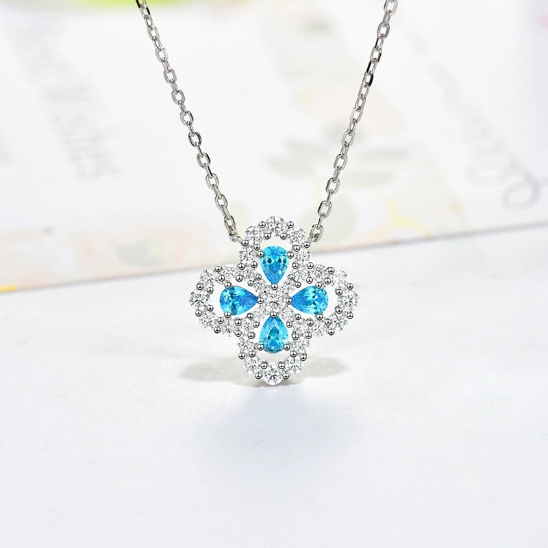 [Luxe]LOOP NECKLACE FULL MOTIF DIAMOND 16MM MULTIPLE COLORS