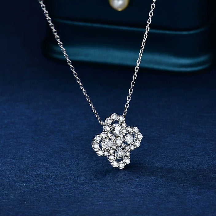 [Luxe]LOOP NECKLACE FULL MOTIF DIAMOND 16MM MULTIPLE COLORS