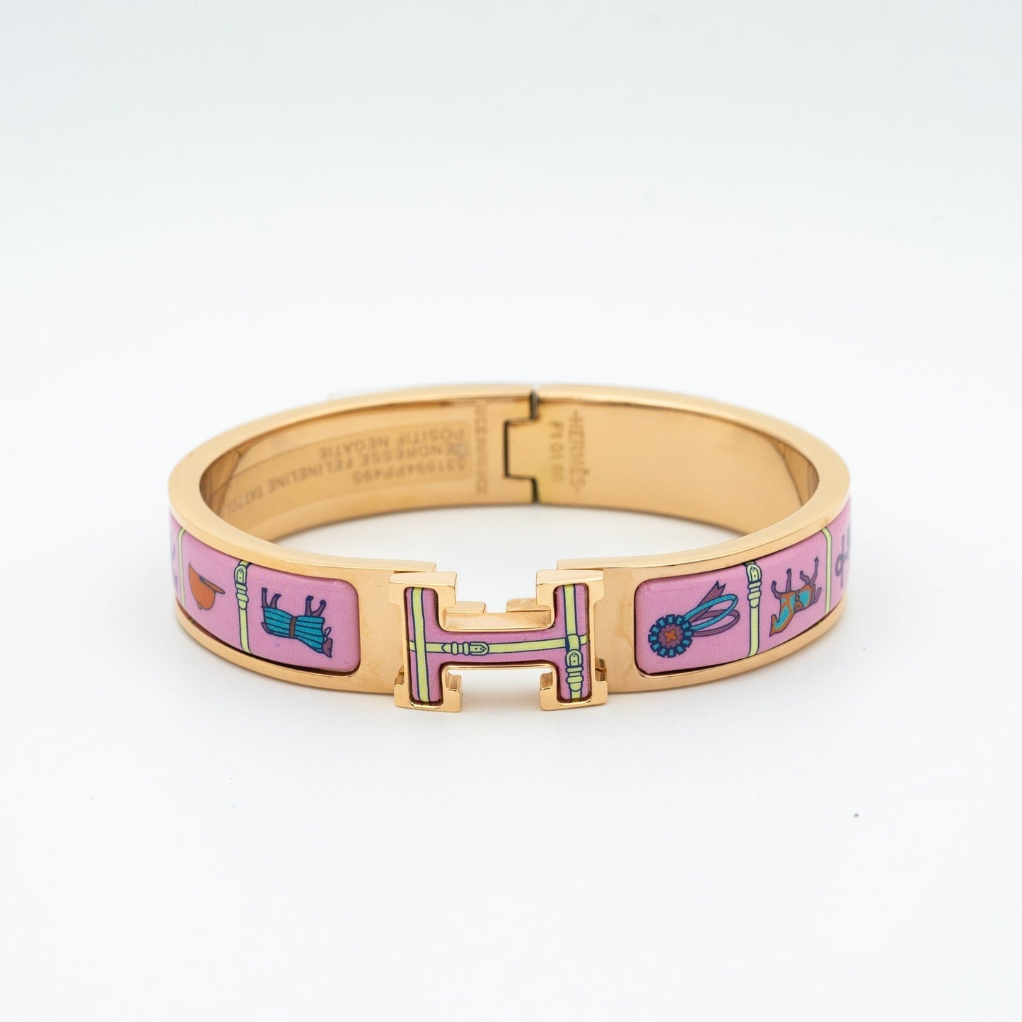 [Luxe]H PINK GOLD BRACELET PINK CERAMIC