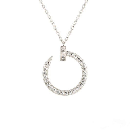 [Luxe]JUSTE NECKLACE SILVER DIAMONDS