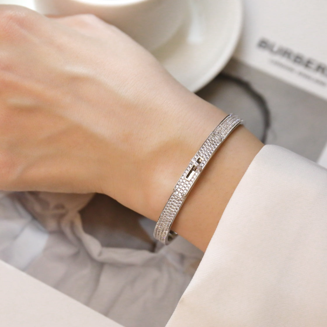 [Luxe]KELLY BRACELET DIAMOND PAVED